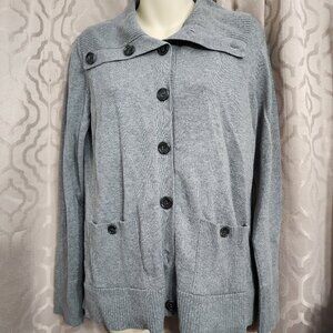 Jones New York Grey Cardigan Size Large